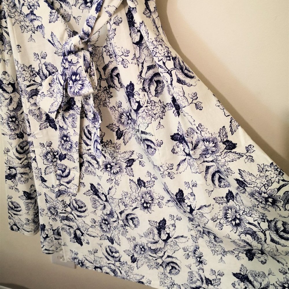 Anne Klein Linen Blend Floral Dress Size 10 - Picture 4 of 5